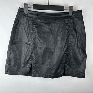 ASOS Coated Black Denim Mini Skirt | US Size 8